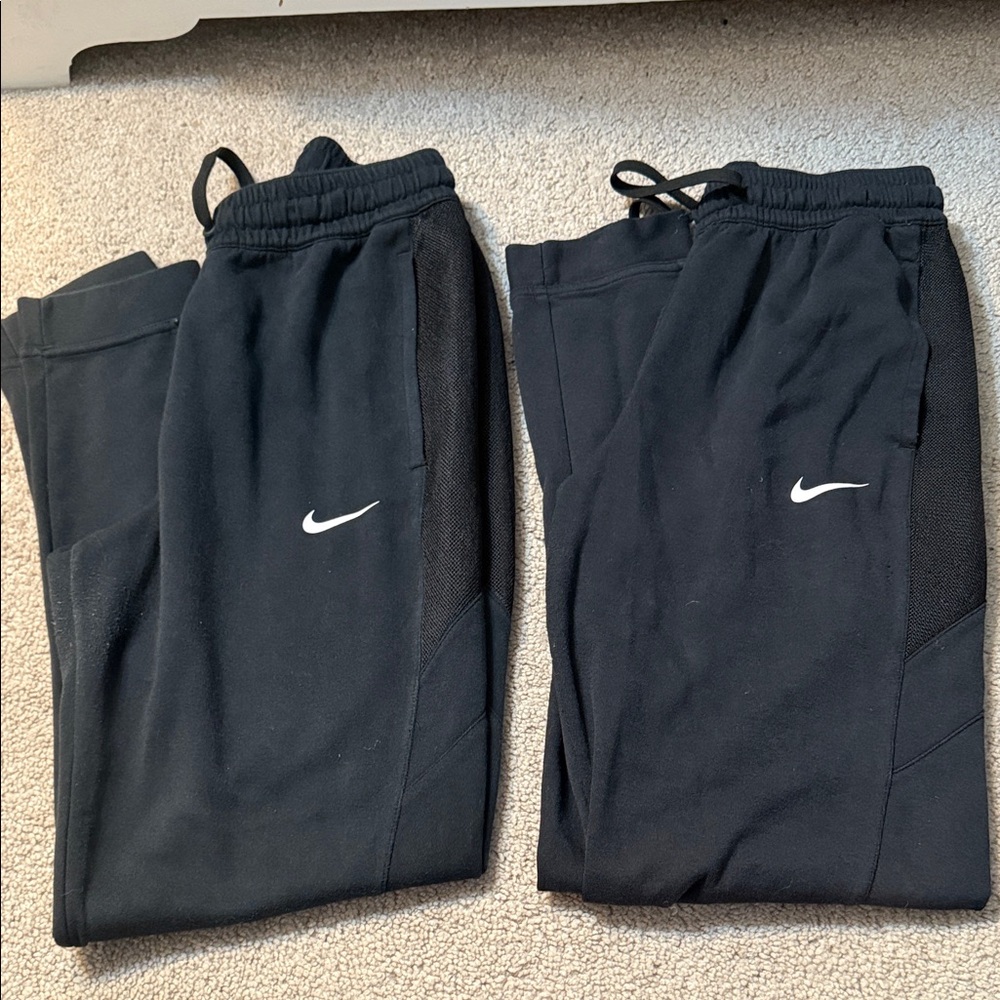 Nike Black Sweatpants with White Swoosh